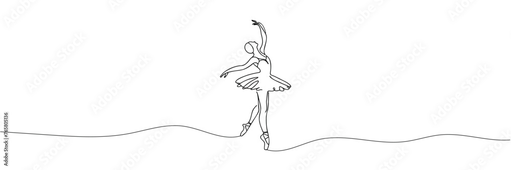 continuous line drawing of woman ballet dancer. continuous line drawing of woman ballet dancer.