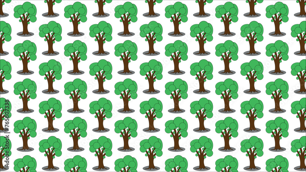 Obraz premium Vector background with pattern. Seamless background with a pattern in the shape of a tree. Tree, nature, background, repeating, seamless