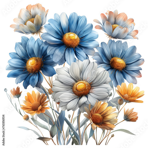 Watercolor Floral Design  PNG Photo