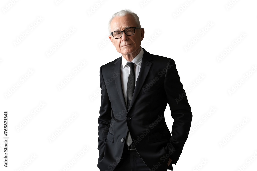 Portrait studio Smart and healthy senior business man wearing suit and t shirt that posing and smiling relaxedly isolated on transparent png background. Portrait studio Smart and healthy senior business man wearing suit and t shirt that posing and smiling relaxedly isolated on transparent png background.