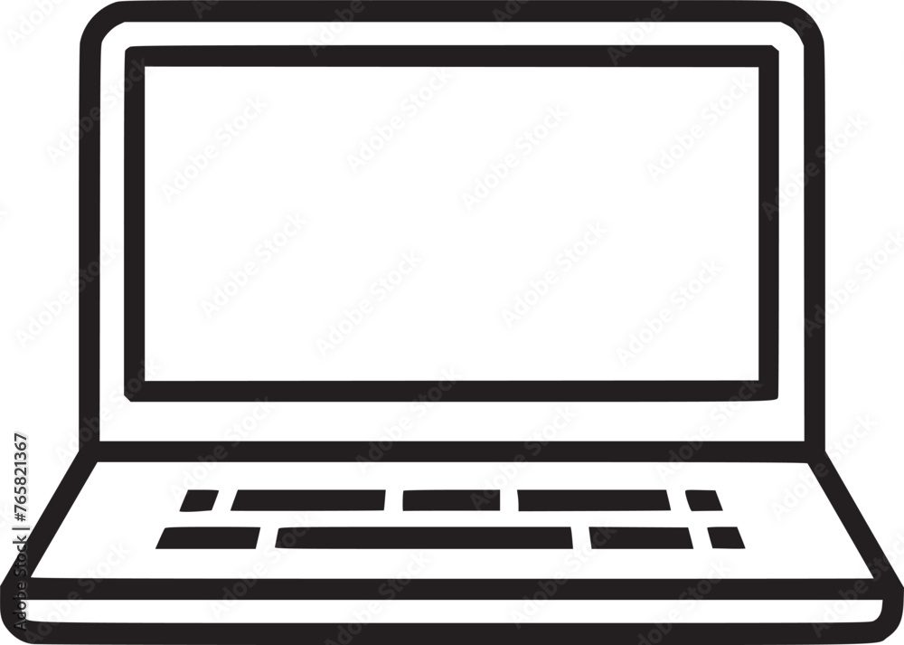 Laptop computer or notebook computer flat icon for apps and websites Laptop computer or notebook computer flat icon for apps and websites