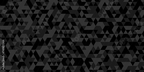 Vector geometric seamless technology gray and black transparent triangle background. Abstract digital grid light pattern black Polygon Mosaic triangle Background, business and corporate background.