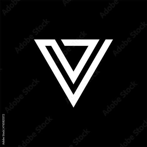 Letter V minimalist logo and icon design