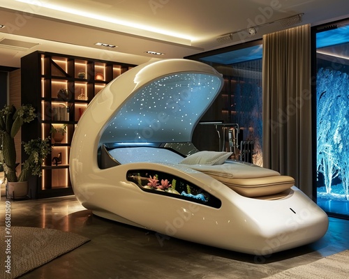 Retreat into the edge of technology in a luxury oasis designed for ultimate relaxation. photo