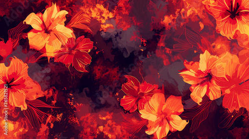 Crimson Hibiscus Flame © Анастасия Птицова