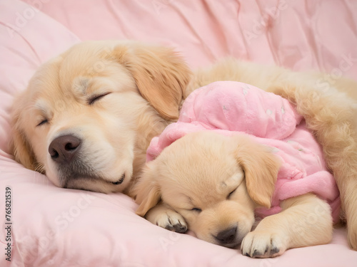 golden retriever puppies © pla2u