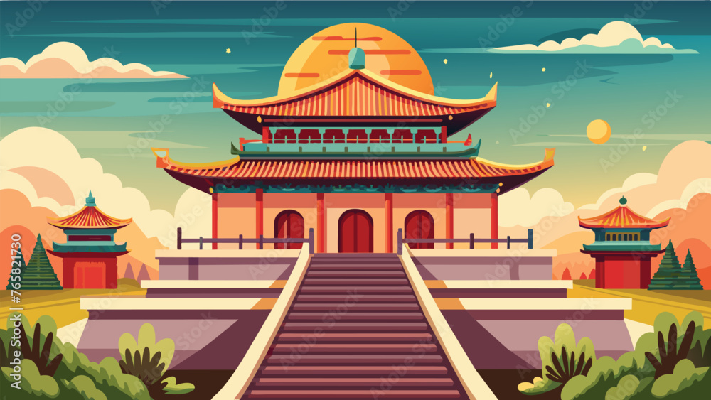 chinese temple vector illustration 5.eps chinese temple vector illustration 5.eps