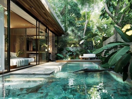 Secluded high-tech sanctuary blending luxury and silence for a rejuvenating escape. © WARIT_S