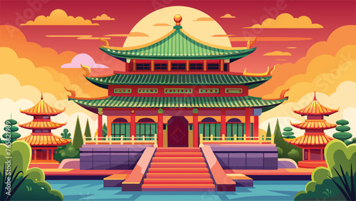 chinese temple vector illustration 6.eps
