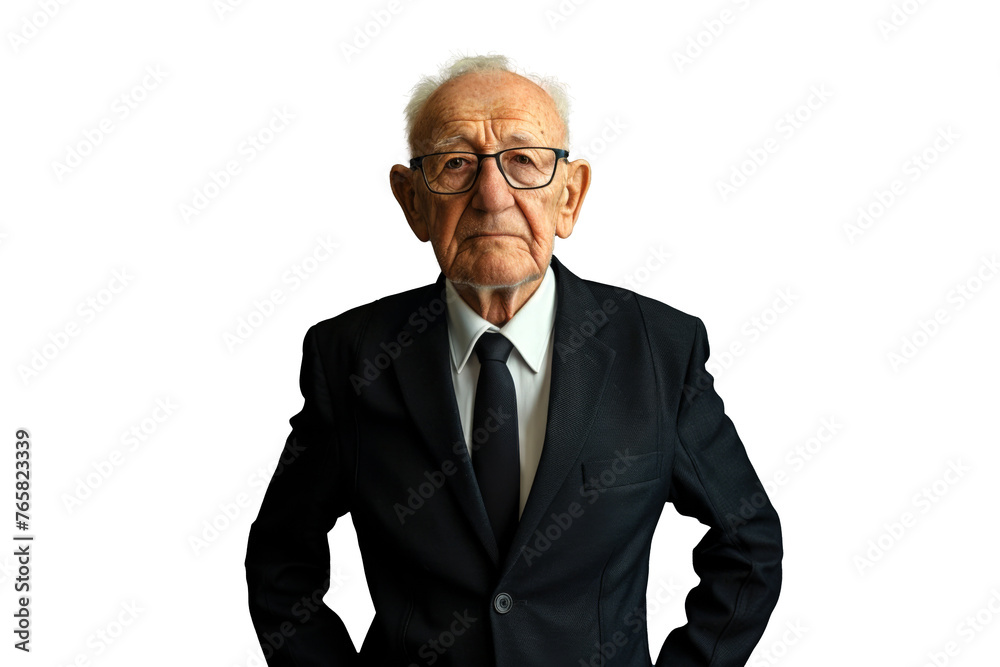 Portrait studio Smart and healthy senior business man wearing suit and t shirt that posing and smiling relaxedly isolated on transparent png background. Portrait studio Smart and healthy senior business man wearing suit and t shirt that posing and smiling relaxedly isolated on transparent png background.