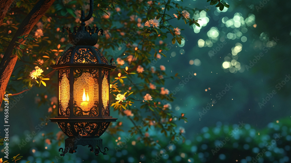 elegant lantern casting warm light in garden elegant lantern casting warm light in garden