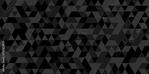 Vector geometric seamless technology gray and black transparent triangle background. Abstract digital grid light pattern black Polygon Mosaic triangle Background, business and corporate background.