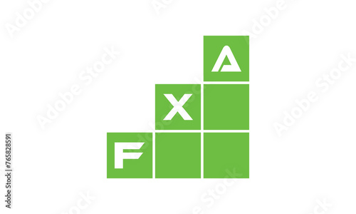 FXA initial letter financial logo design vector template. economics, growth, meter, range, profit, loan, graph, finance, benefits, economic, increase, arrow up, grade, grew up, topper, company, scale photo