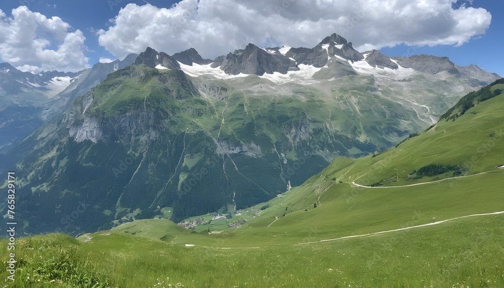 a summer mountain landscape