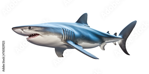 Megalodon shark isolated on transparent background.