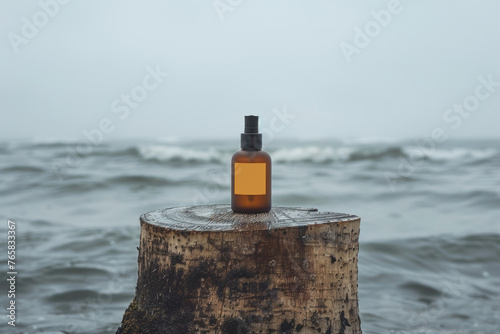 Oceanfront Beauty Elixir on Weathered Wood