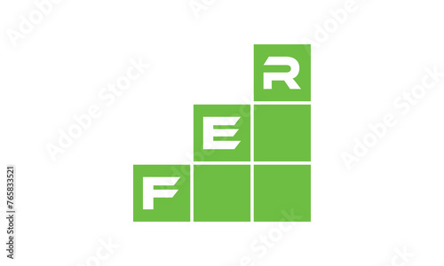 FER initial letter financial logo design vector template. economics, growth, meter, range, profit, loan, graph, finance, benefits, economic, increase, arrow up, grade, grew up, topper, company, scale