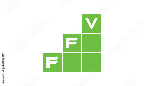 FFV initial letter financial logo design vector template. economics, growth, meter, range, profit, loan, graph, finance, benefits, economic, increase, arrow up, grade, grew up, topper, company, scale photo