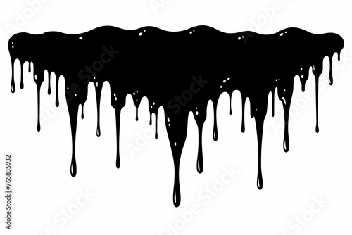 black-paint-drips-isolated-on-a-white-background