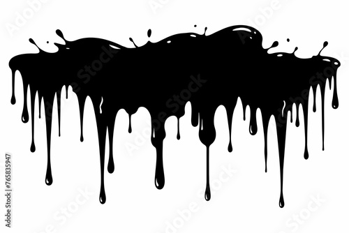 black-paint-drips-isolated-on-a-white-background