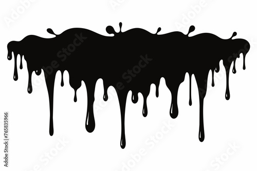 black-paint-drips-isolated-on-a-white-background