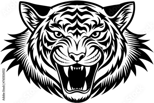 Fototapeta Naklejka Na Ścianę i Meble -  tiger-head-logo-6-set-group-vector-illustration