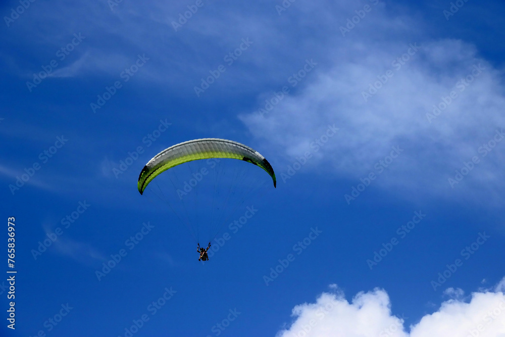 paraglider over Lake Bohinj, Slovenia paraglider over Lake Bohinj, Slovenia