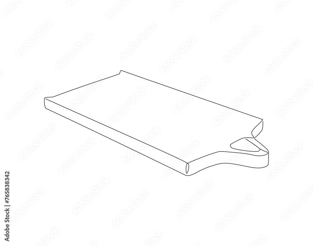 Continuous Line Drawing Of Cutting Board. One Line Of Cooking Utensils Concept. Cutting Board Continuous Line Art. Editable Outline. Continuous Line Drawing Of Cutting Board. One Line Of Cooking Utensils Concept. Cutting Board Continuous Line Art. Editable Outline.