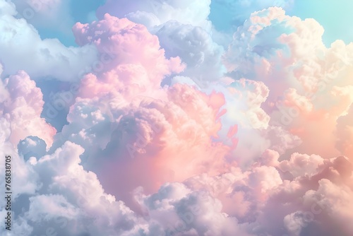 Ethereal Pastel Cloud Formations for Peaceful and Calming Backgrounds and Environments © Mickey