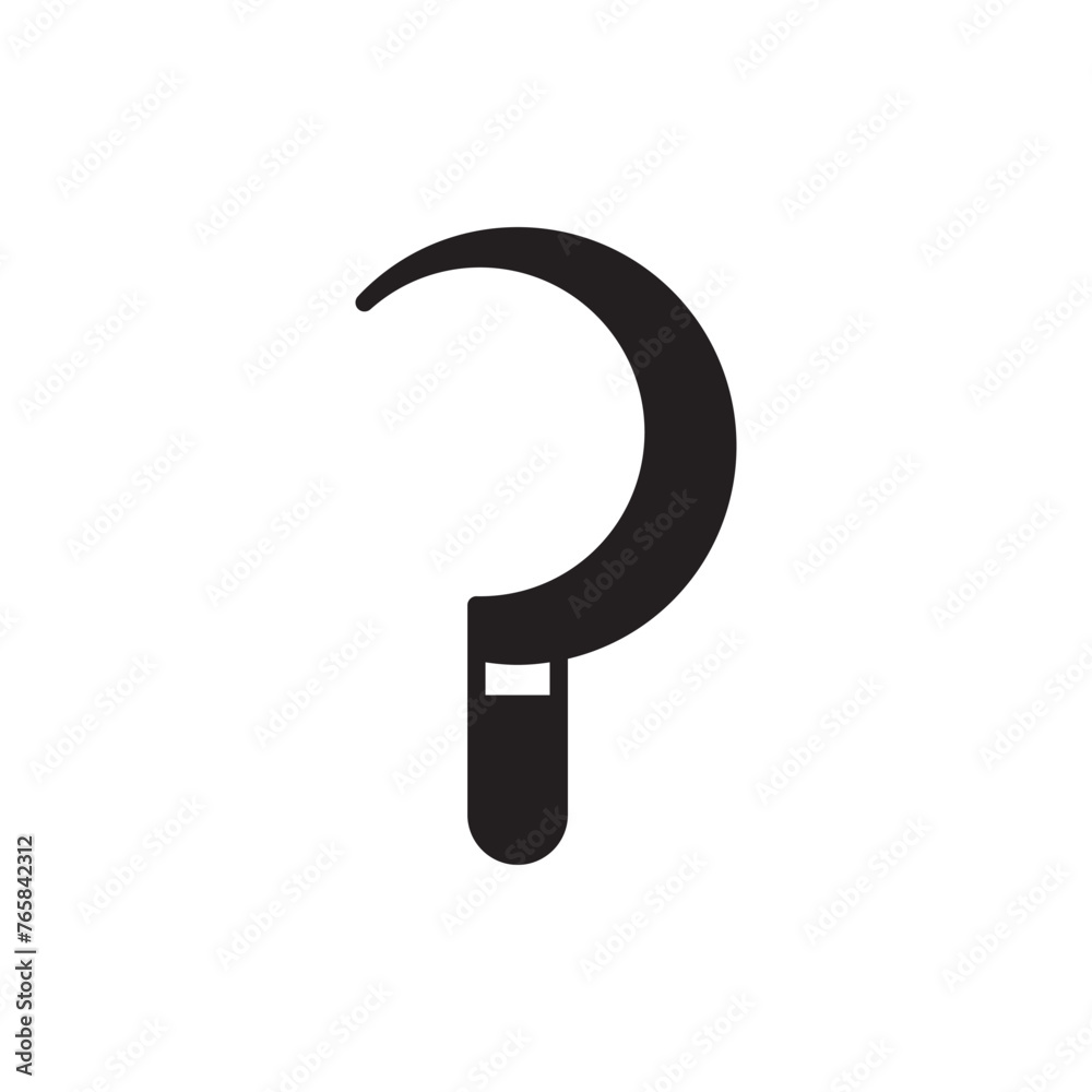 Sickle vector icon. Scythe flat sign design. Farmer knife symbol pictogram. Agriculture garden tool sickle UX UI icon Sickle vector icon. Scythe flat sign design. Farmer knife symbol pictogram. Agriculture garden tool sickle UX UI icon