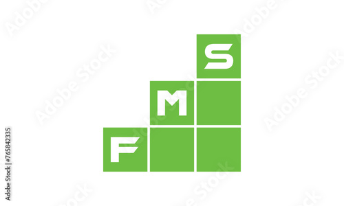 FMS initial letter financial logo design vector template. economics, growth, meter, range, profit, loan, graph, finance, benefits, economic, increase, arrow up, grade, grew up, topper, company, scale