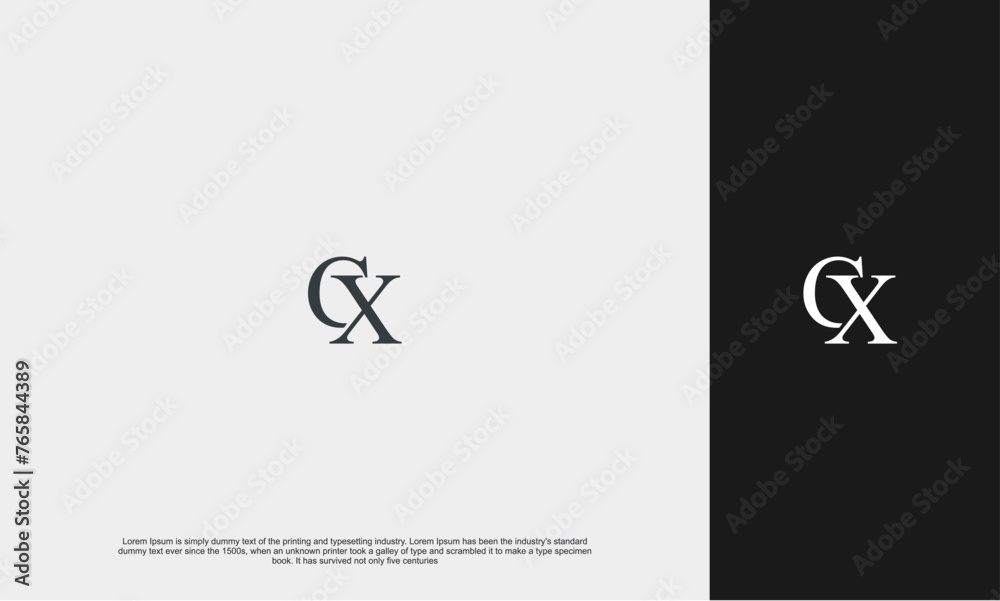 Initial Letter CX Logo monogram typography for consulting, law, business name. Vector logo inspiration
Initial Letter CX Logo monogram typography for consulting, law, business name. Vector logo inspiration