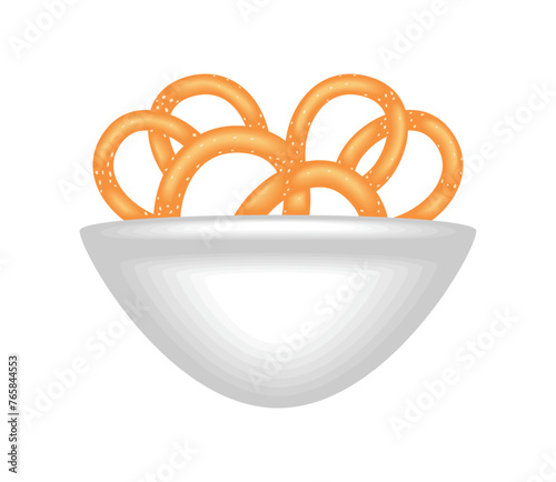 pretzels in a dish