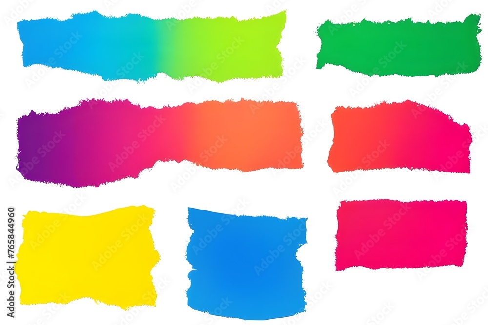 Colored stickers on a white background Colored stickers on a white background