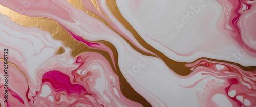 Wallpaper Mural Abstract watercolor marble marbled stone ink liquid fluid painted painting texture luxury background banner - Pink petals, blossom flower swirls gold painted lines

 Torontodigital.ca