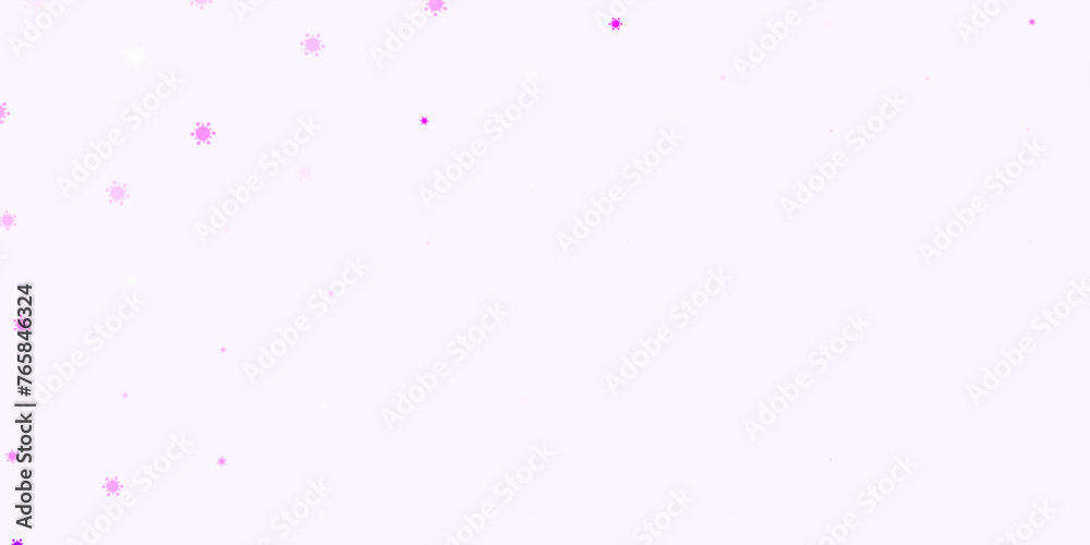 Light purple vector pattern with coronavirus elements.