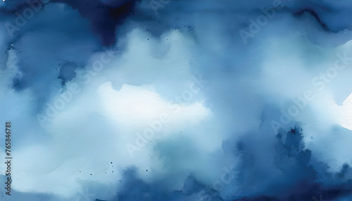 Abstract blue watercolor background. Watercolor background. Abstract watercolor cloud texture.