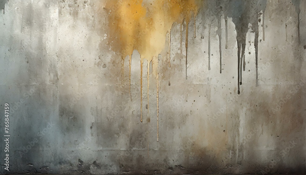 Illustration of Concrete Wall Texture with dripping paint.
 - obrazy, fototapety, plakaty 