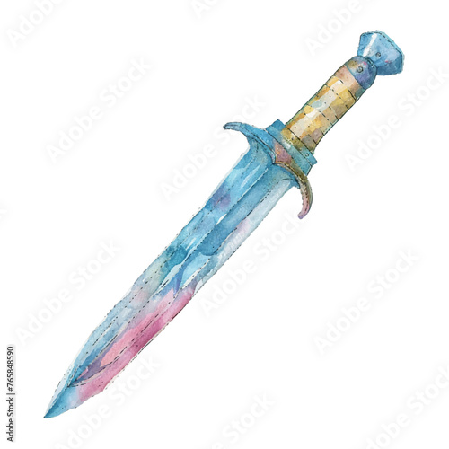 dagger vector illustration in watercolour style