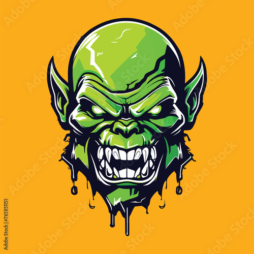 orc head vector mascot editable