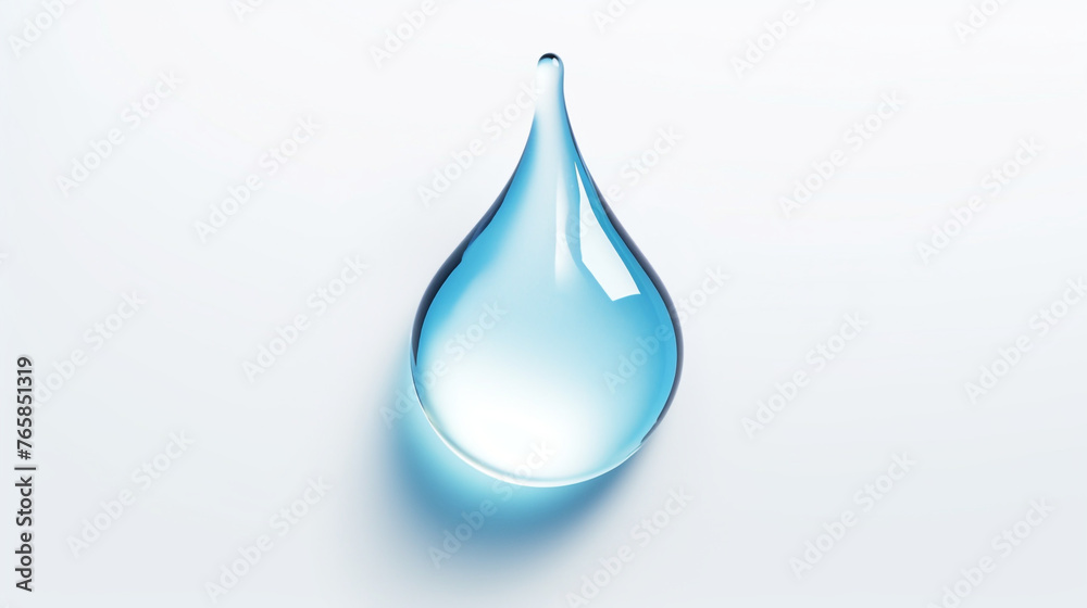 drop of water on a white background, realistic photo сreated with Generative Ai drop of water on a white background, realistic photo сreated with Generative Ai