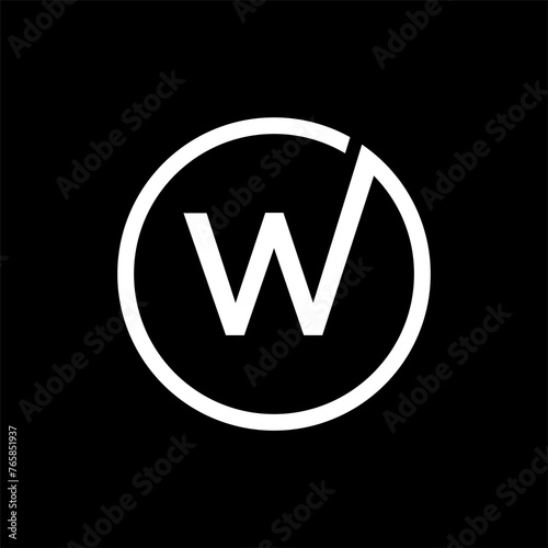 Letter W minimalist logo and icon design