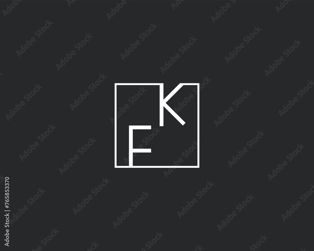 creative letter FK logo design vector template creative letter FK logo design vector template