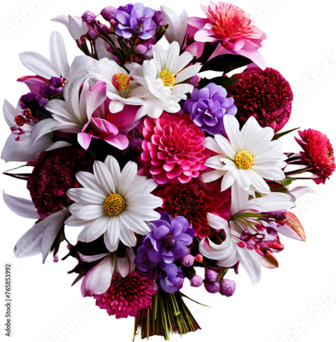 Bouquet decoration colorful flowers image	
