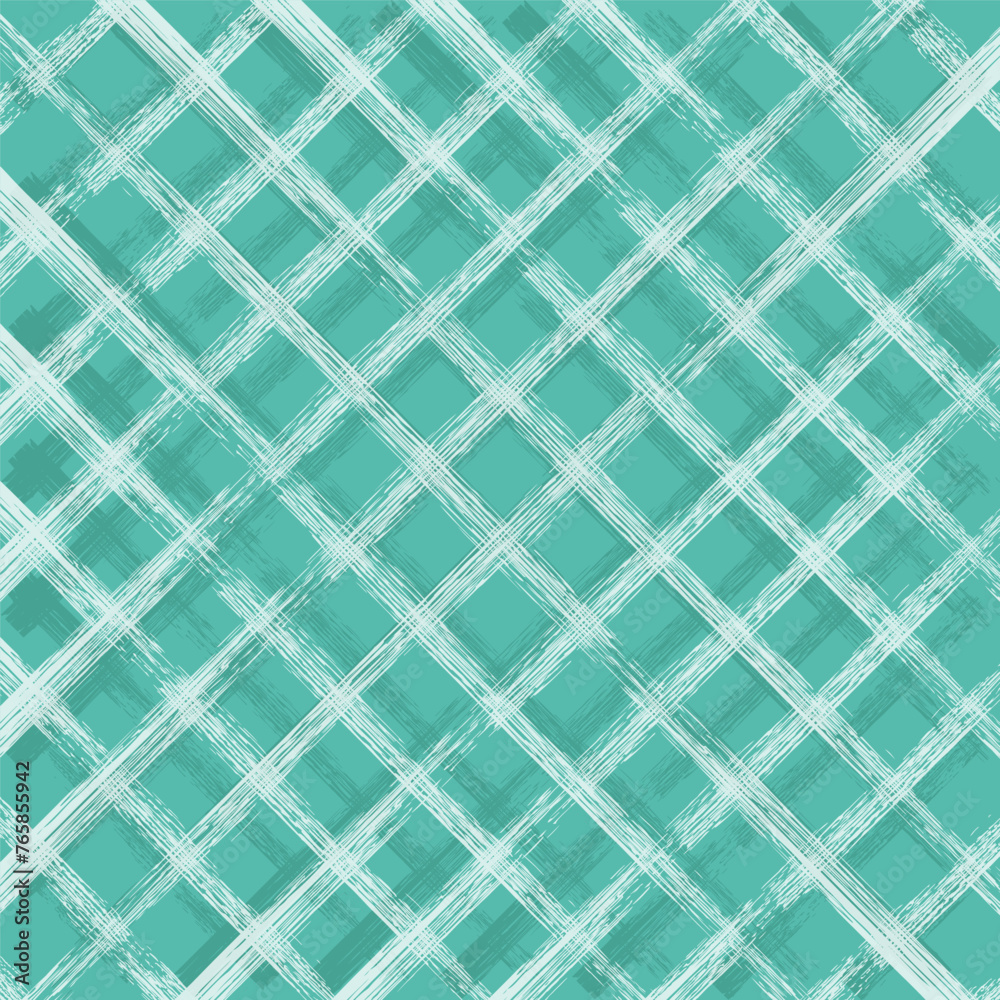 Fototapeta premium Vector hand drawn cute checkered pattern. Doodle Plaid crayon brush texture. Crossing lines. Abstract cute delicate pattern ideal for fabric, textile, wallpaper