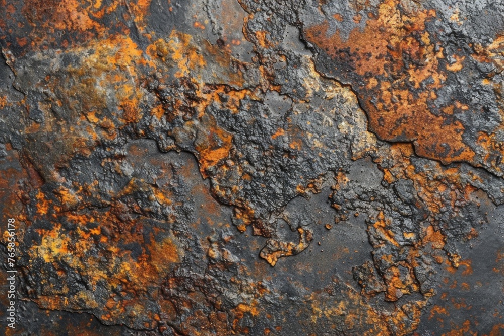 A detailed close-up of a corroded metal surface. A detailed close-up of a corroded metal surface.