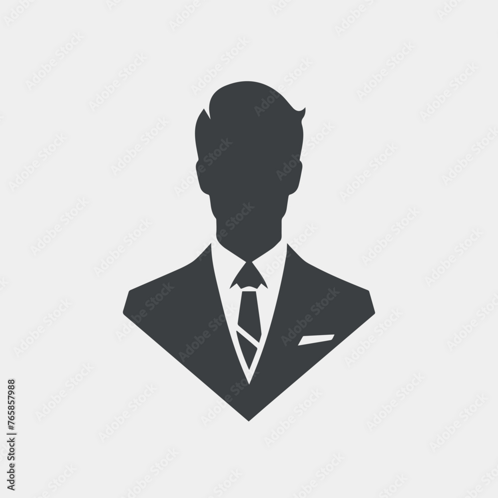Vector illustration silhouette of man, black and white, flat art, businessman. Vector illustration silhouette of man, black and white, flat art, businessman.