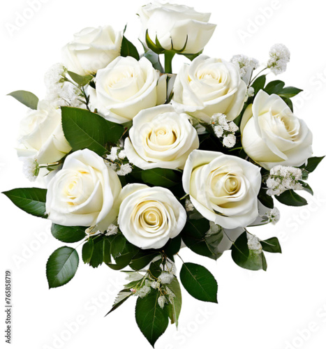 Alba brilliant white roses bouquet of flowers beautiful decoration floral image	
