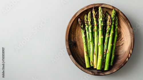 Above View of Oven-Baked Asparagus with Herbs