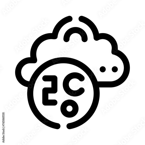 carbon dioxide line icon